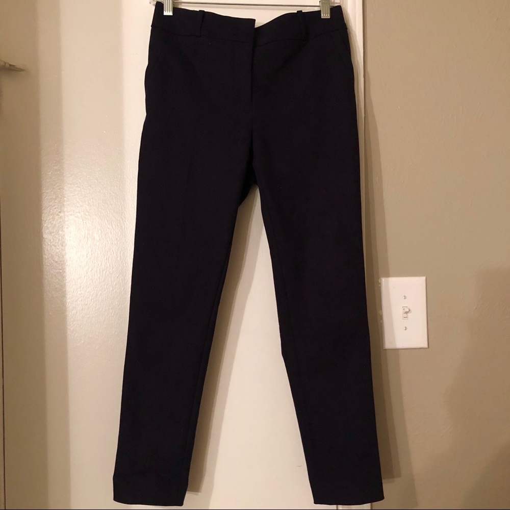 LOFT Navy Marisa Skinny Slacks